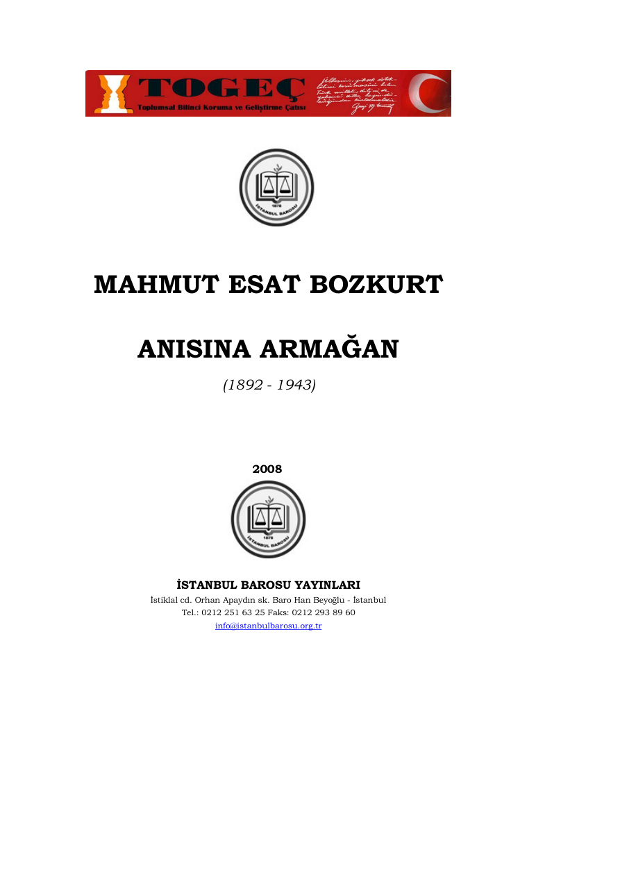 Mahmut Esat Bozkurt Aydınlığı (1892 – 1943) PDF – Kolektif